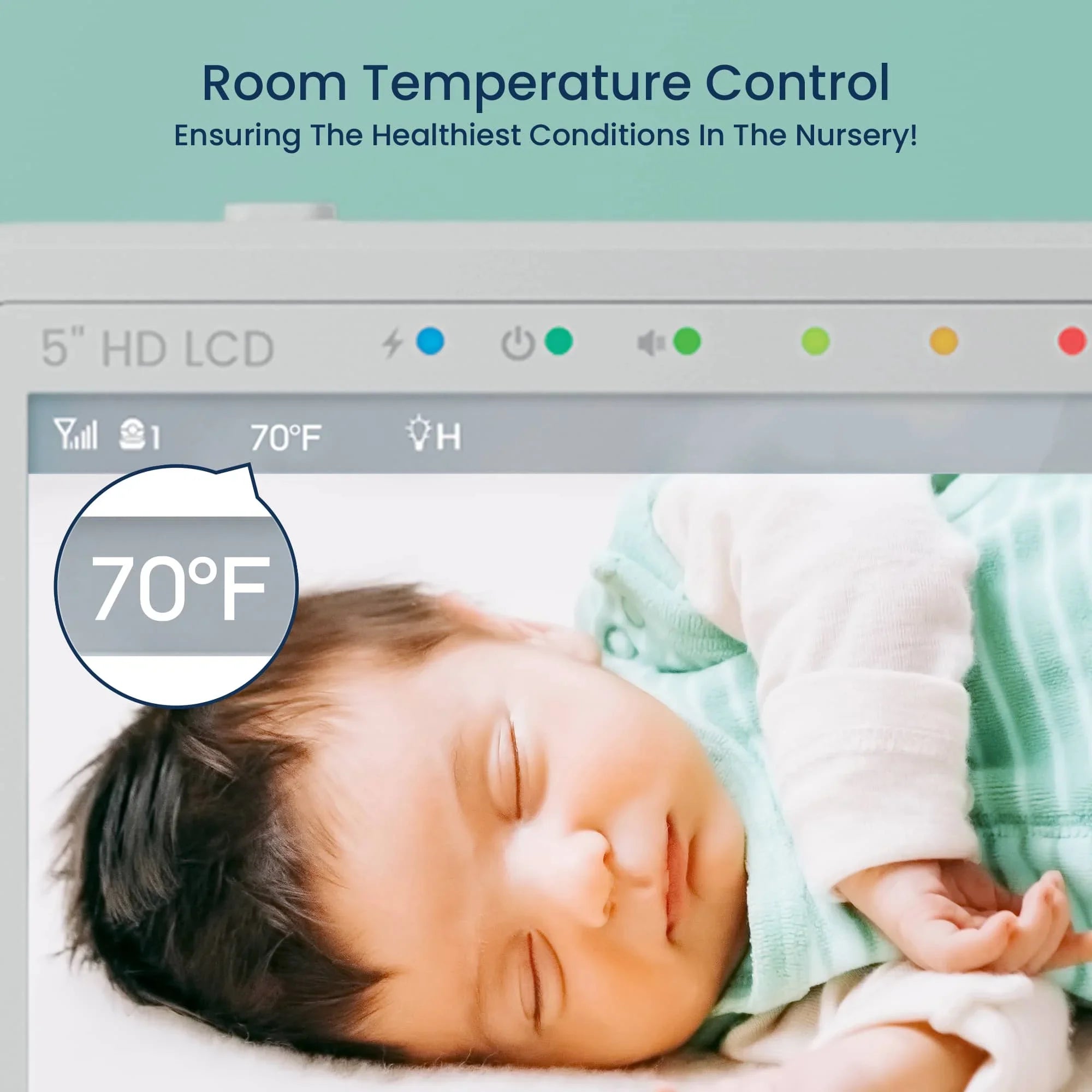 Babysense HD S2: Video Baby Monitor, One Camera, Non wifi, Night Light & Sound Machine