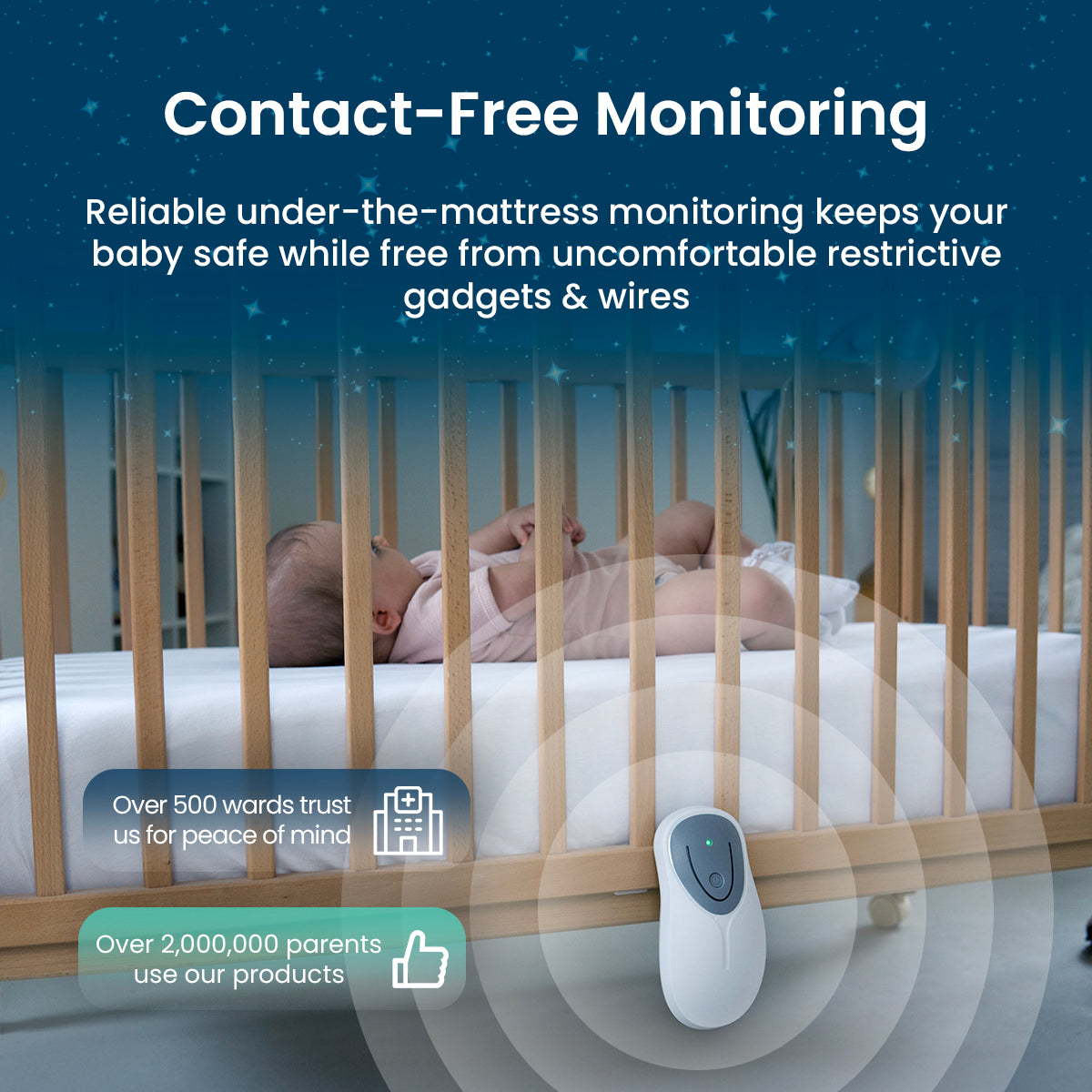 Babysense 8 - Baby Monitor with Breathing Motion Detection & Safety Alerts