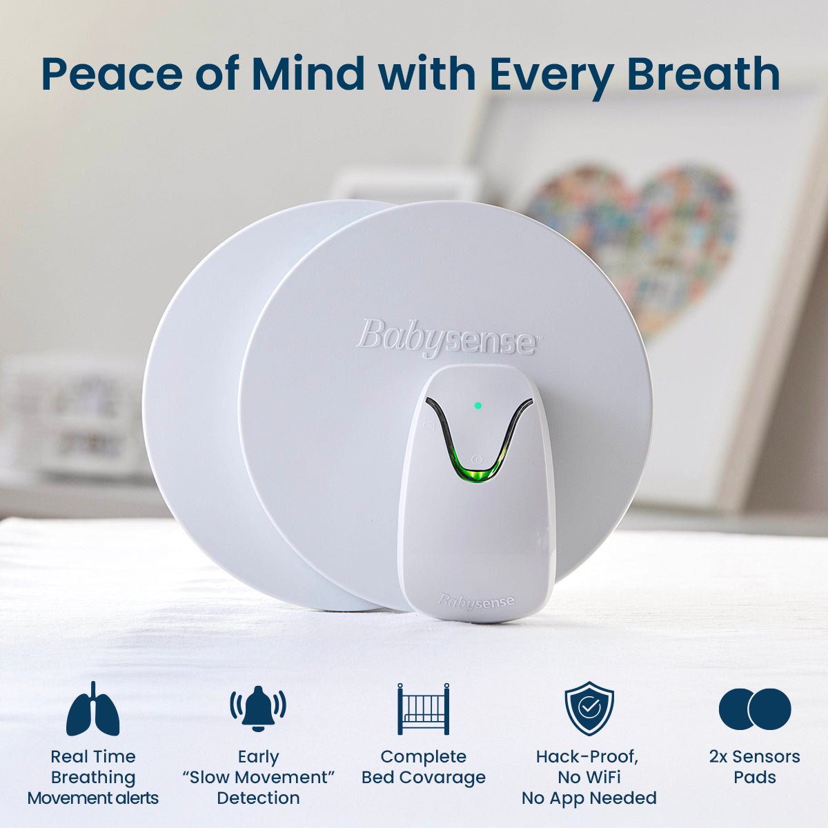 Babysense 7 - Baby Monitor with Breathing Motion Detection & Safety Alerts - Babysense
