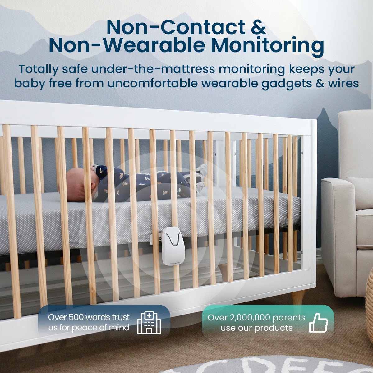 Babysense 7 - Baby Monitor with Breathing Motion Detection & Safety Alerts - Babysense