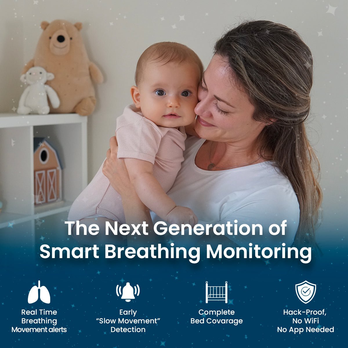 Babysense 8 - Baby Monitor with Breathing Motion Detection & Safety Alerts - Babysense