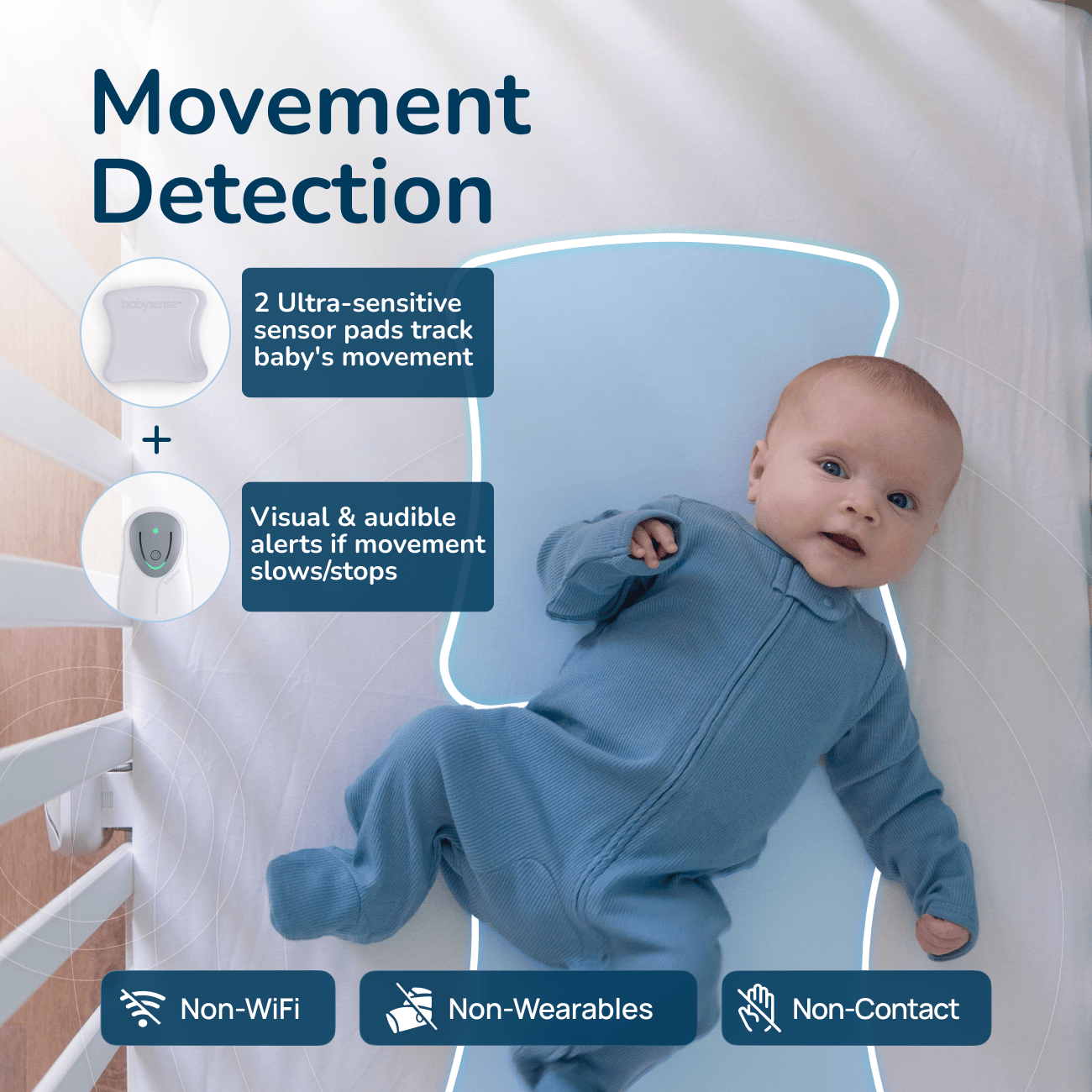 Babysense 8™ | Breathing Motion & Safety Alerts - Babysense
