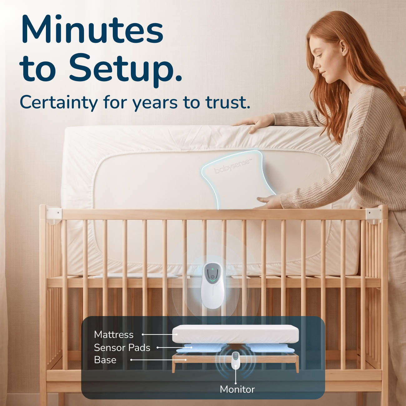 Babysense 8™ | Breathing Motion & Safety Alerts - Babysense