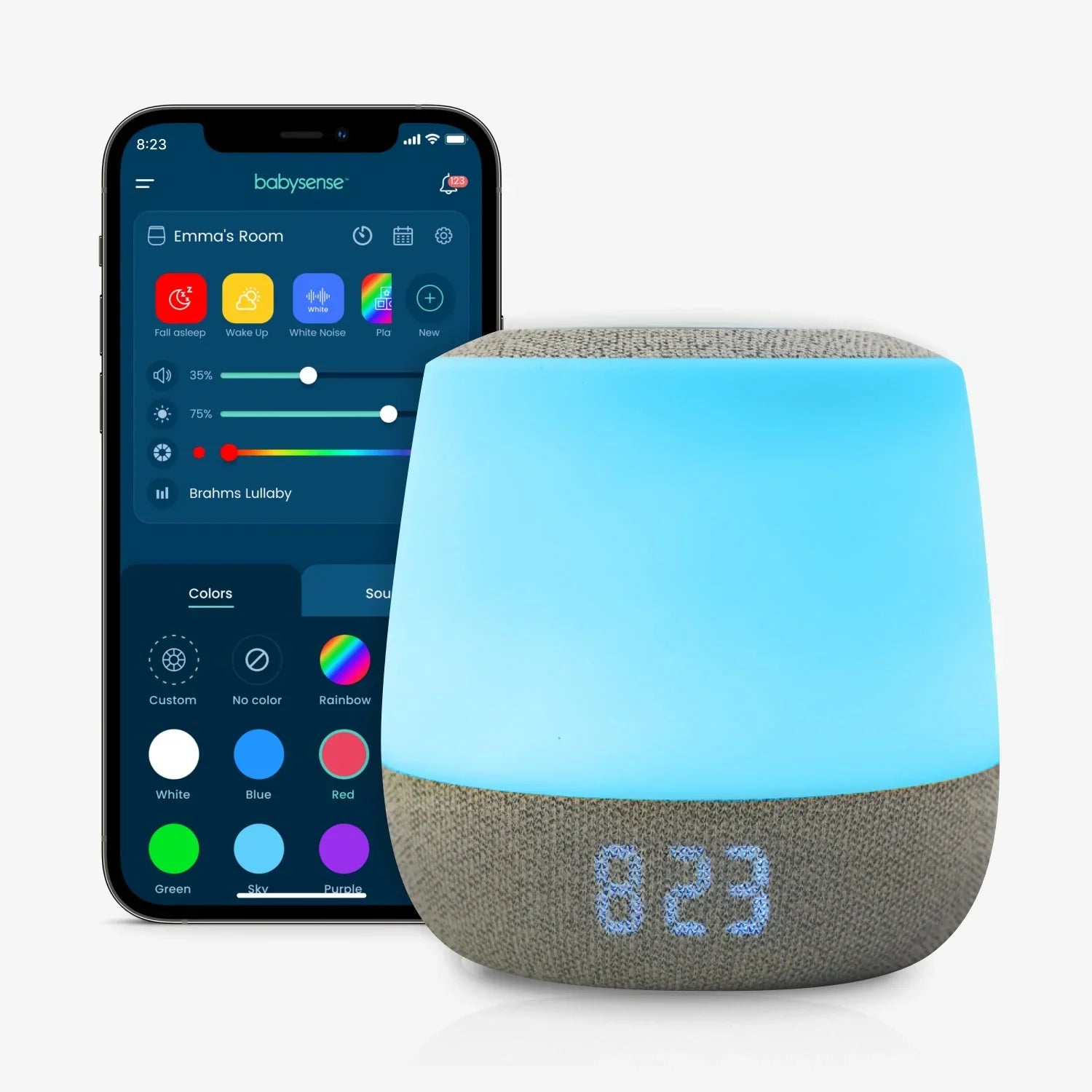 Babysense Dreamer: Baby Sleep Night Light & Sound Machine with White Noise - Babysense