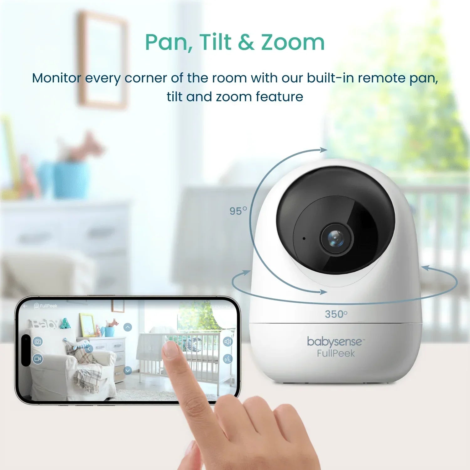 Babysense FullPeek Smart WiFi Baby Monitor with 3M Super HD Camera - Babysense