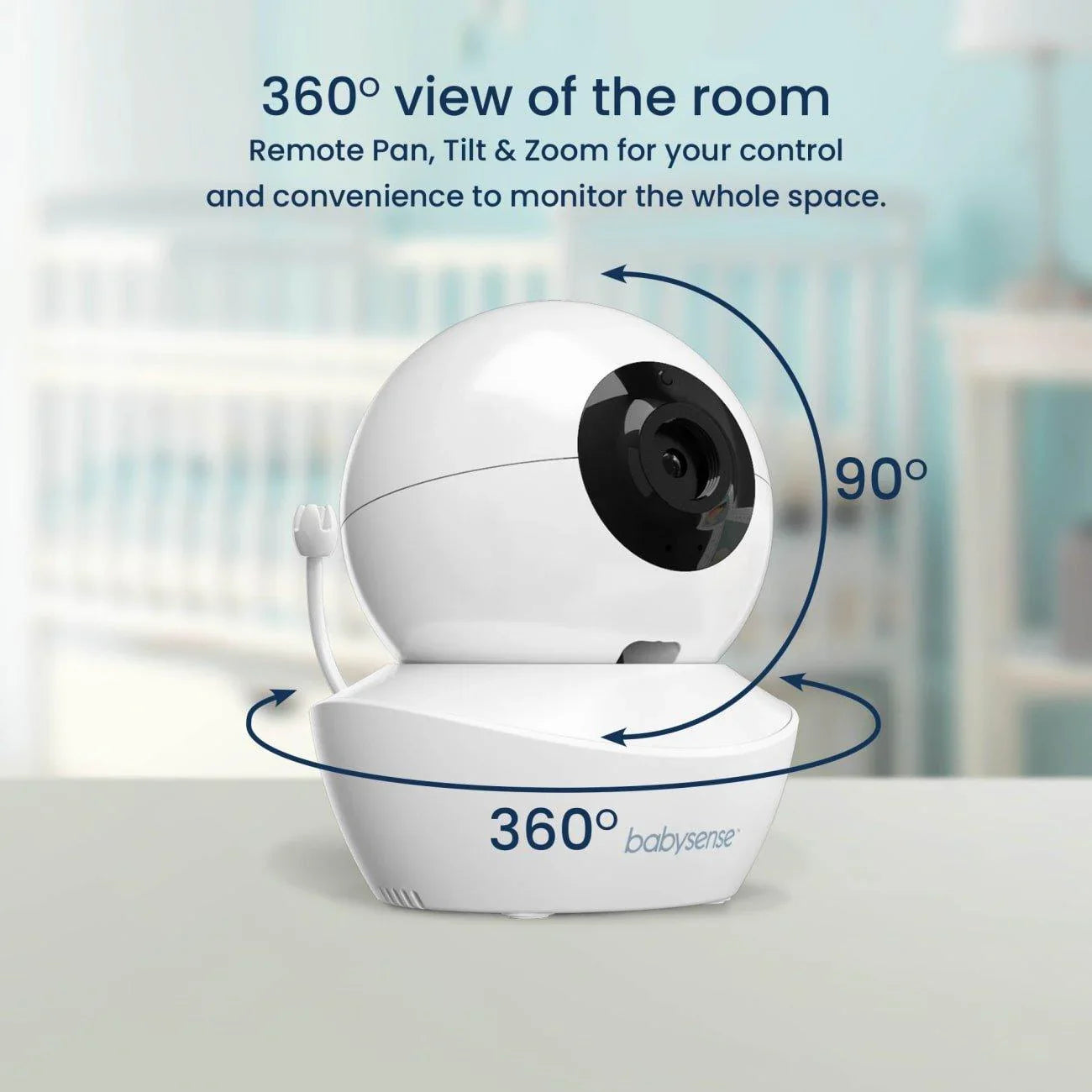 Babysense HD S2: Video Baby Monitor with 2 Cameras, Non Wifi, Split Screen & Night Light Machine - Babysense