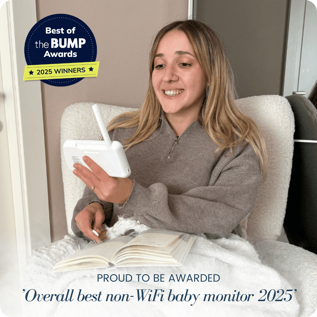 Babysense MaxView PRO: Video Baby Monitor with 2 Cameras, Non Wifi, Split Screen, Night Light & Sound Machine - Babysense