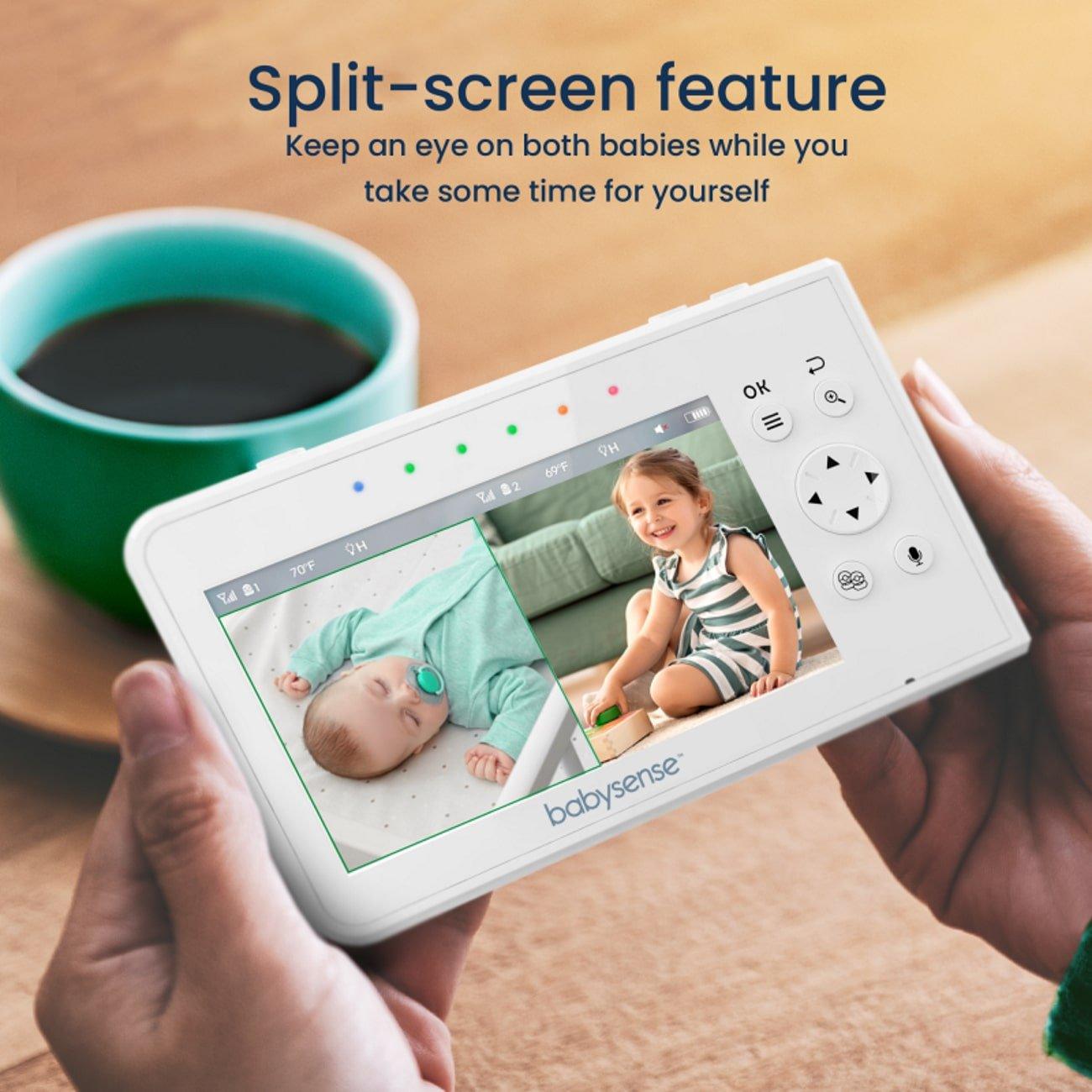 Split Screen Video Baby Monitor, V43 - Babysense