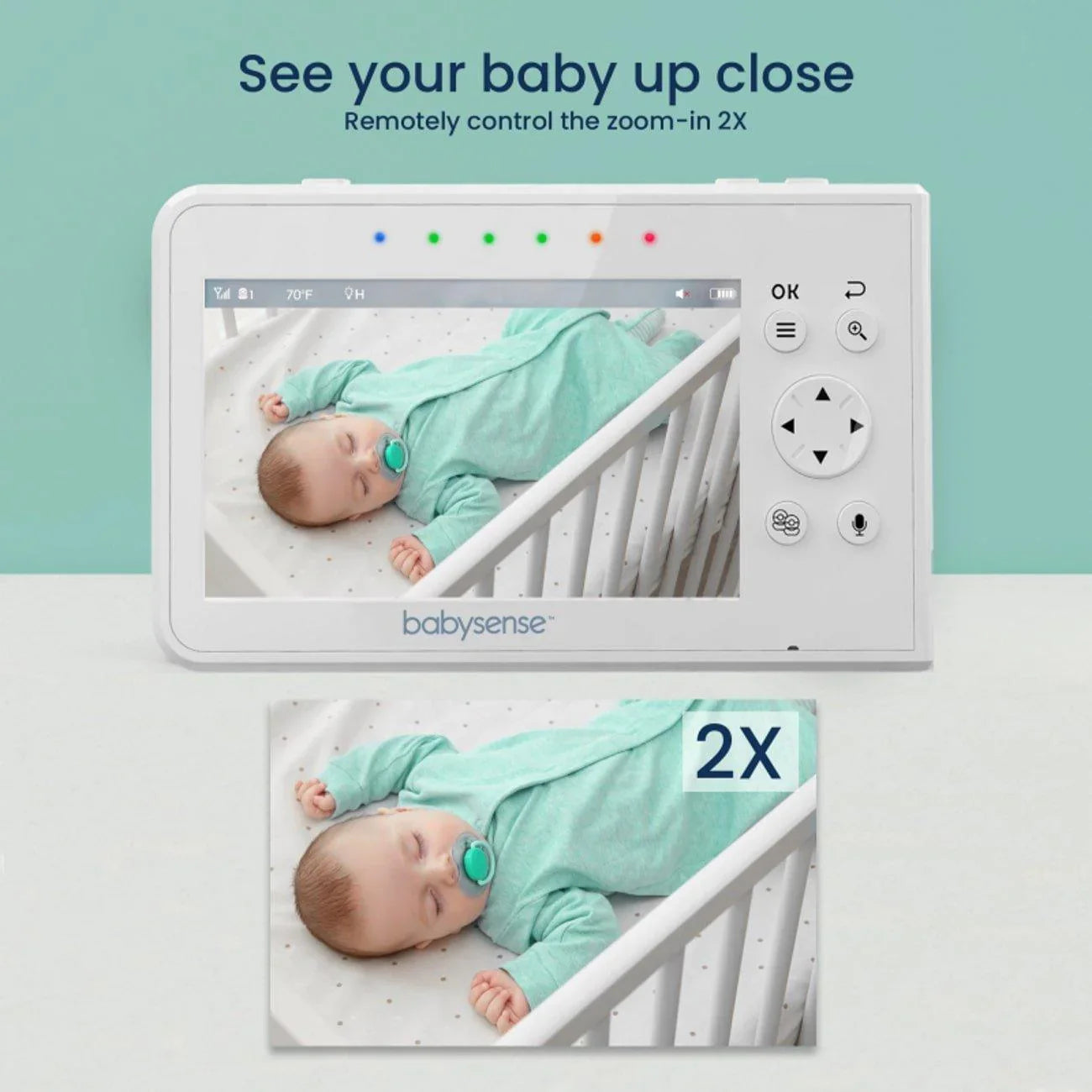 Split Screen Video Baby Monitor, V43 - Babysense