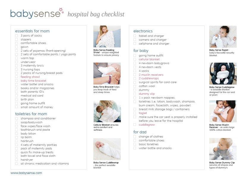 Hospital Bag Checklist - Babysense