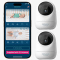 Babysense 2Peek Video Baby Monitor WiFi Security Camera with Auto Tracking 3MP Super HD HD Camera - Babysense