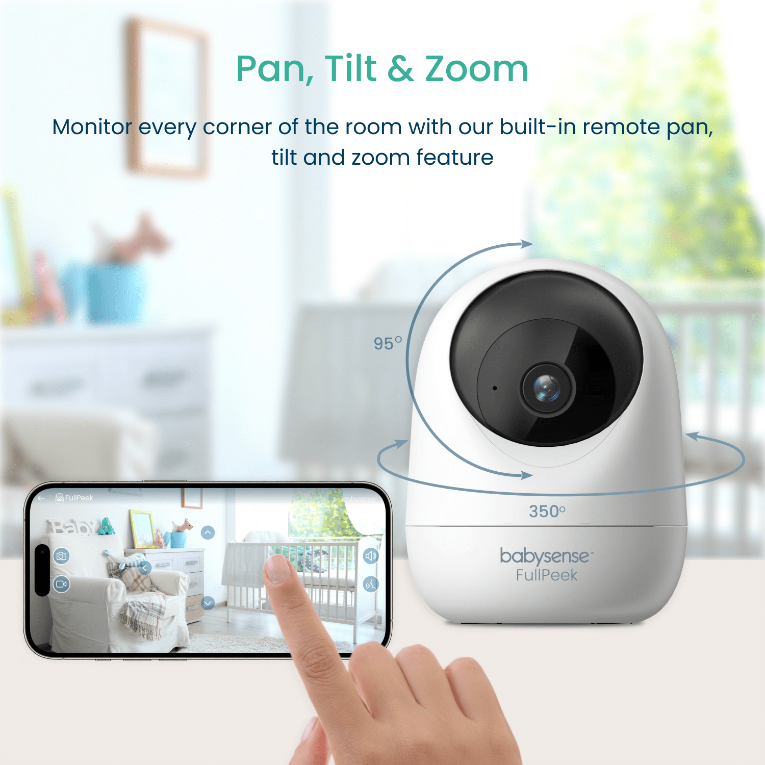 Babysense FullPeek Smart WiFi Baby Monitor with 3M Super HD Camera - Babysense