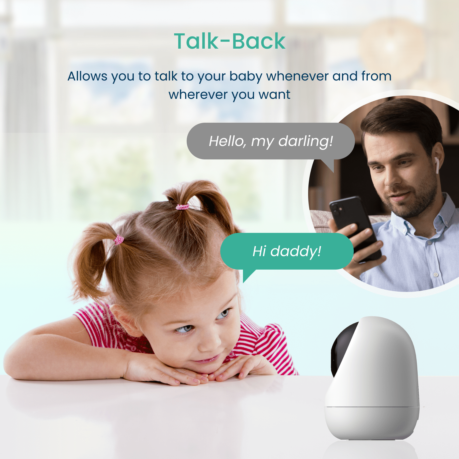Babysense FullPeek Smart WiFi Baby Monitor with 3M Super HD Camera - Babysense