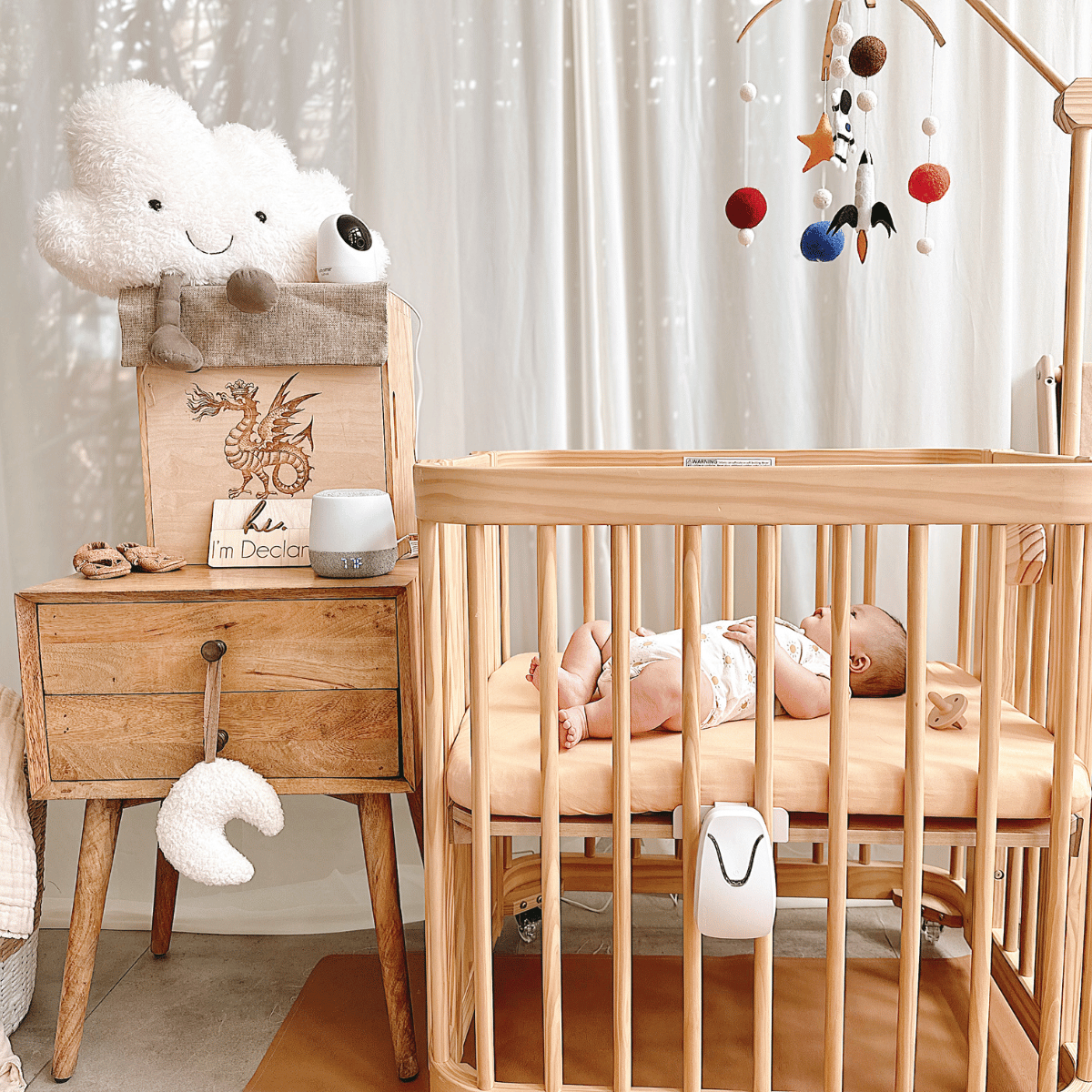 Babysense Total Sleep & Monitoring Solution: 3MP WiFi HD Camera + Baby Breathing Motion Tracking, Both Connected to One App - Babysense