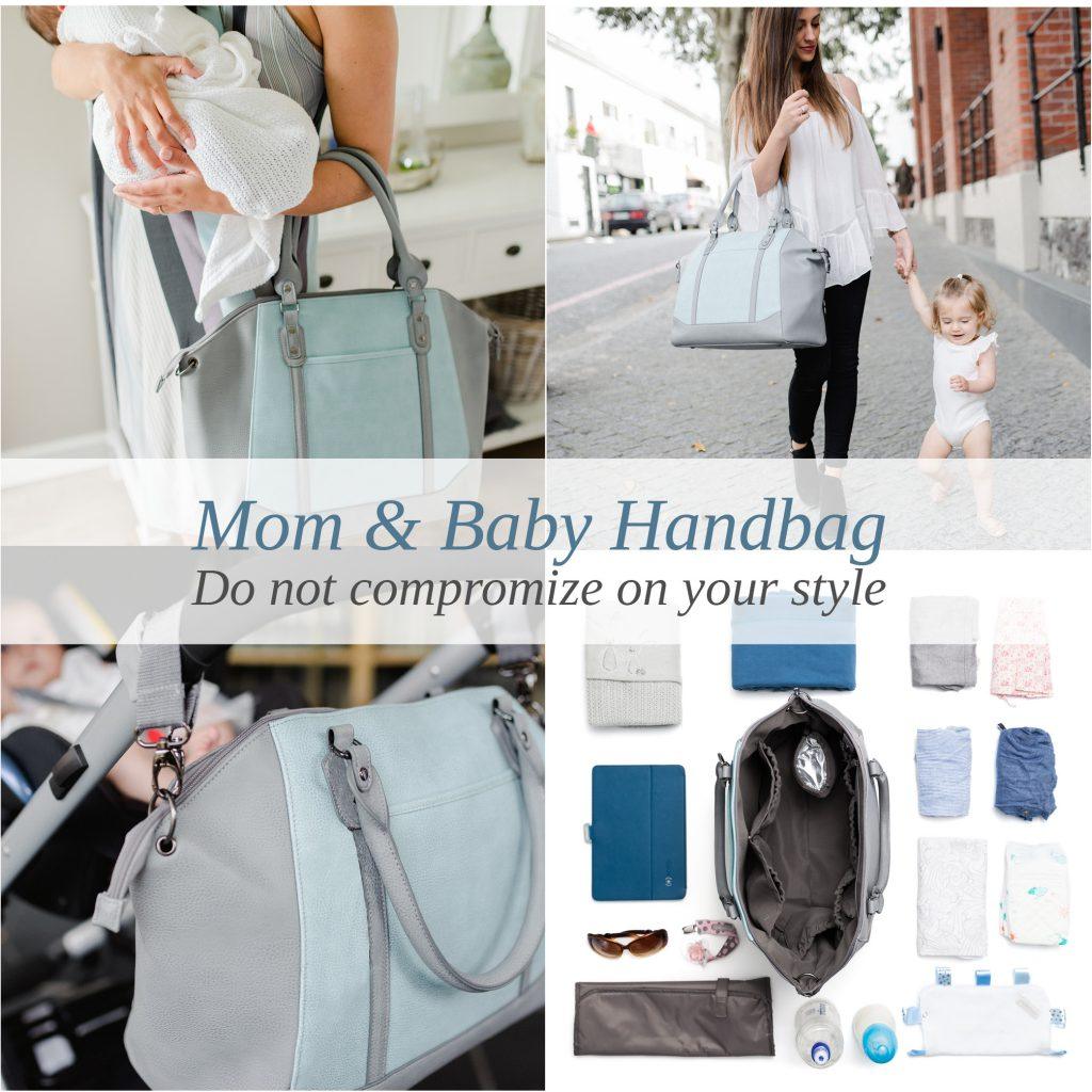 Baby Organizer Bag - Charmaine Angel Blue & Cool Grey - Babysense