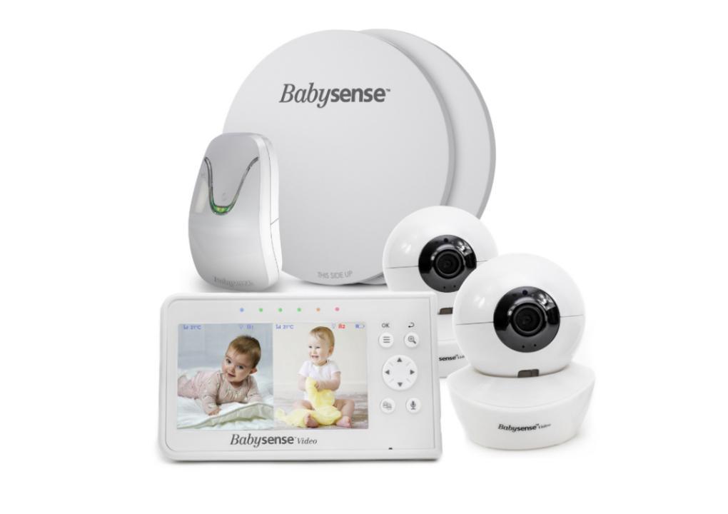 Babysense 7 Breathing & Split Screen Video Baby Monitor, 2 Cameras, V43 - Babysense