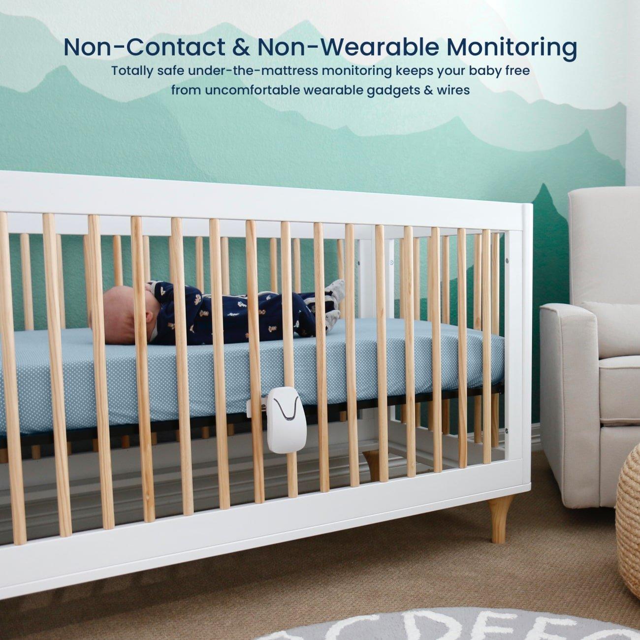 Hidden baby monitor cords in the nursery