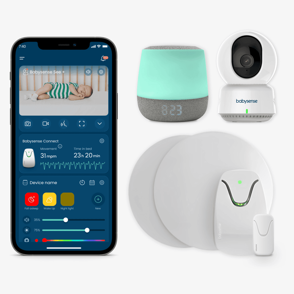 Babysense Smart Nursery - Best Baby Monitor With App Featuring Infant Sound  & Night Light Machine With White Noise, Baby Movement Monitor & HD WiFi