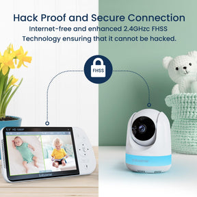 MaxView 5.5 Inch 1080p Full HD Split-Screen Baby Monitor - Babysense