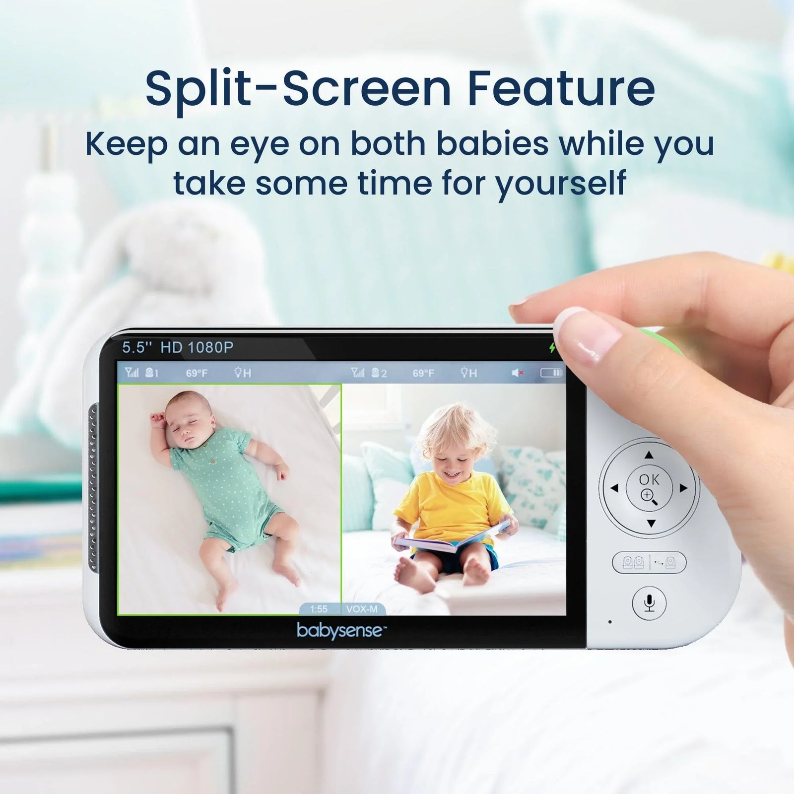 Brotect Pellicola Protettiva Per Babysense MaxView-2CAM 5.5″ – 2 Pezzi, Trasparente E Anti-Impronte, Made In Germany