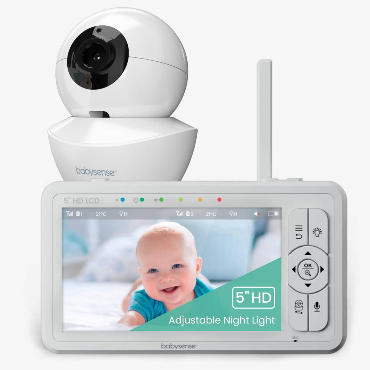 NEW! HD 5" Video Baby Monitor, HD S2 1 Cam - Babysense