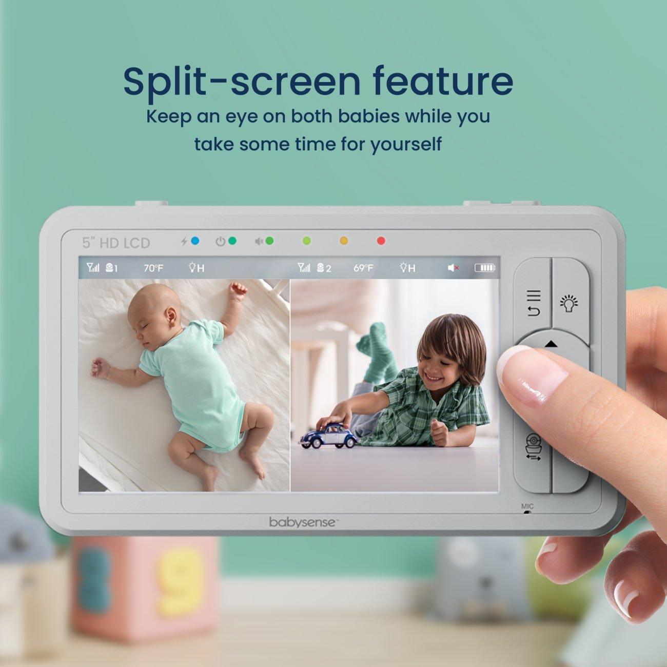 klik Nøjagtighed Investere 2 Camera Split Screen HD Split Screen Video Baby Monitor | Babysense
