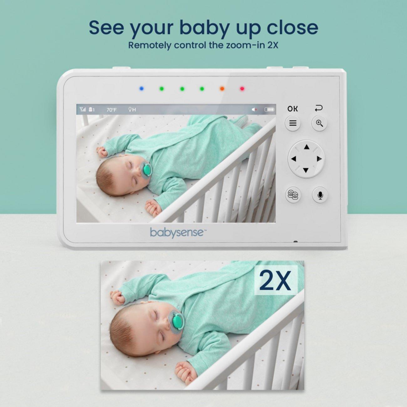 Babysense V43: Baby Monitor with Camera & Split Screen Display